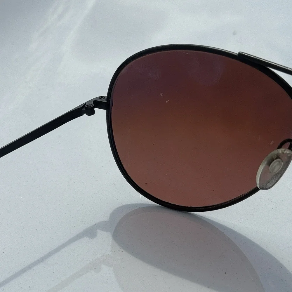 Vintage SERENGETI DRIVERS LARGE AVIATOR 5222 Black Metal Sunglasses JAPAN